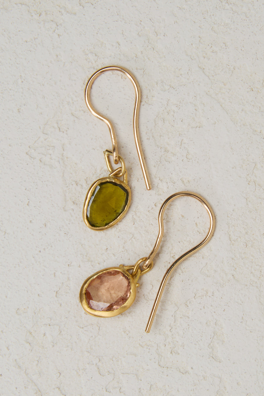 Pink / Green Tourmaline Earrings