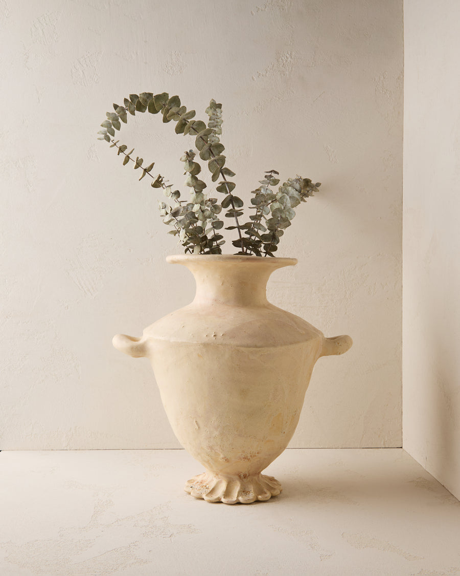 White Handled Vase