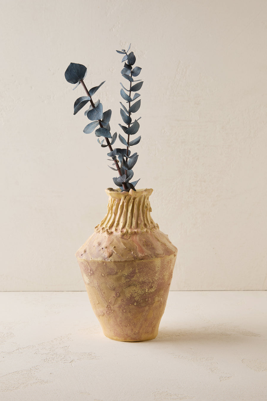 Small White and Pink Vase