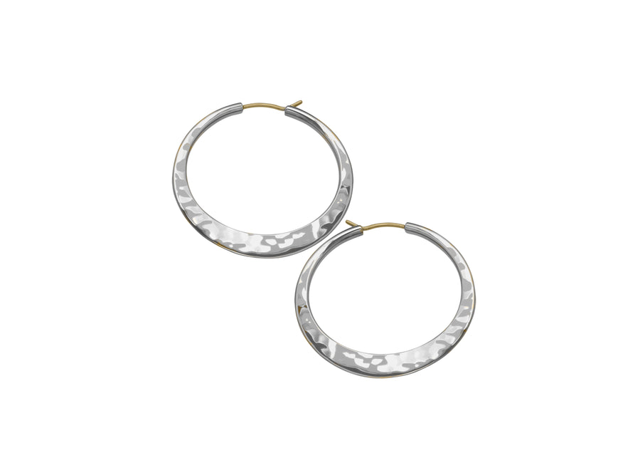 Hand Hammered Hoop Earring