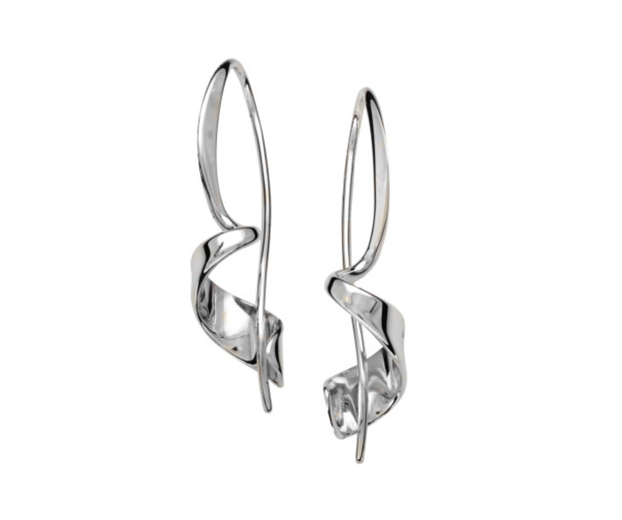 Silver Corkscrew Earring