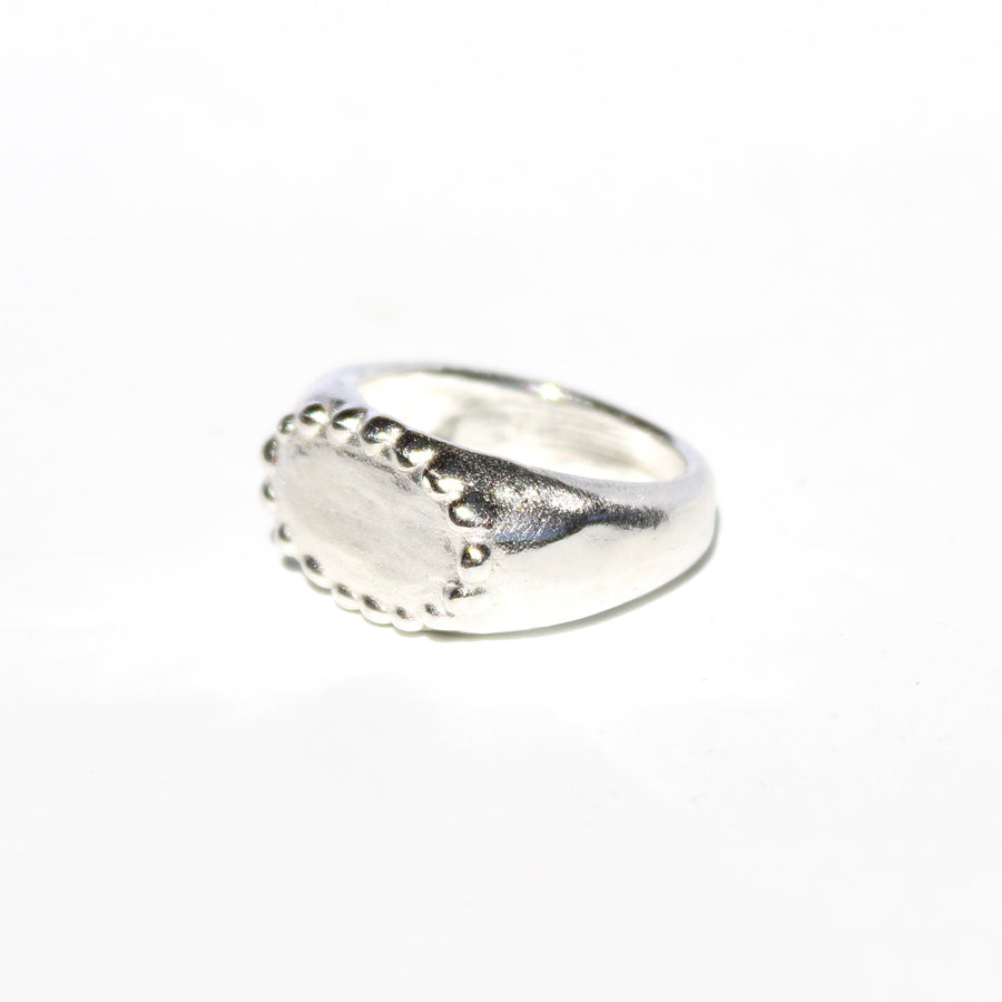 Beaded Signet Ring