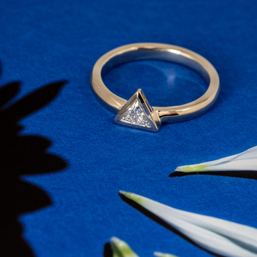 trilliant cut diamond ring